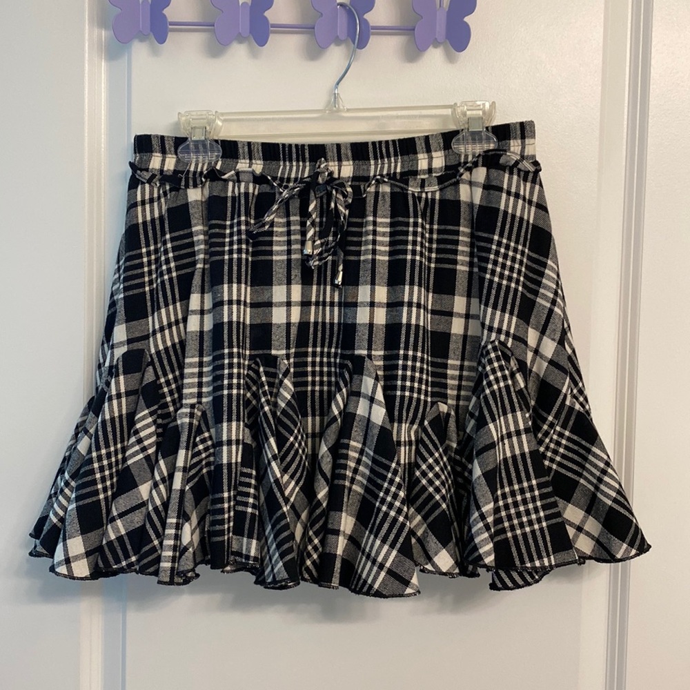 Plaid Pleated Skirt